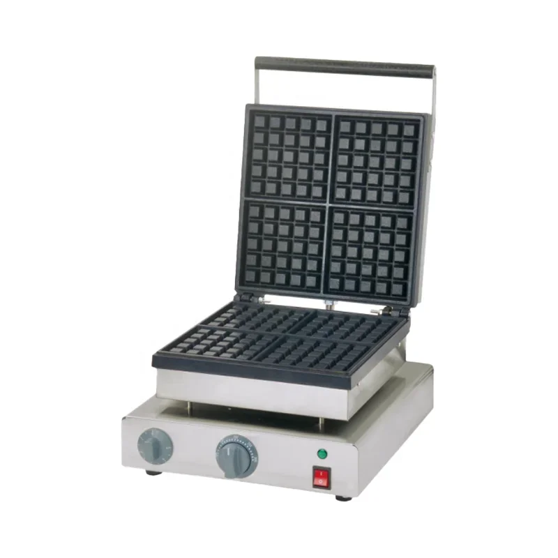 Waffle Iron Belgian - Chef prosentials 4 placas comercial waffle