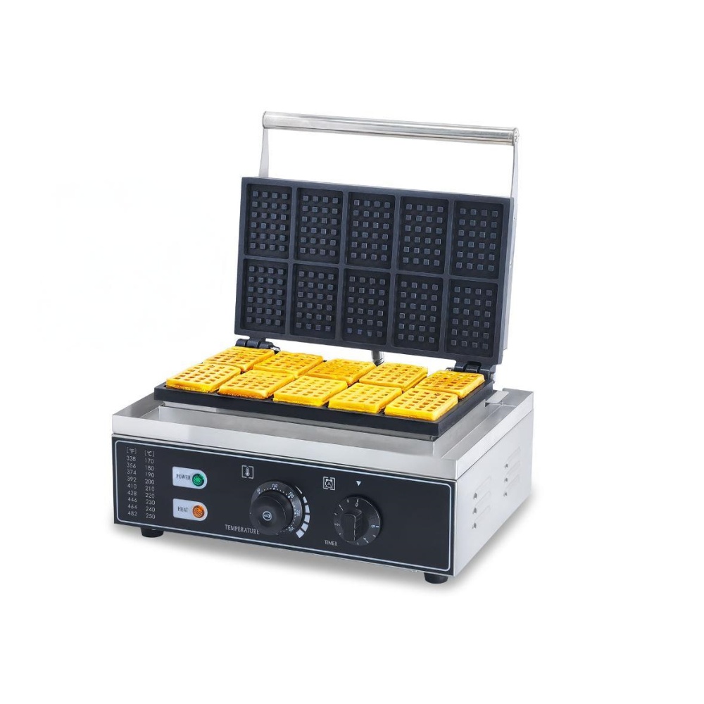 Waffle Iron Belgian - Máquina de Waffle Belga Industrial 220V