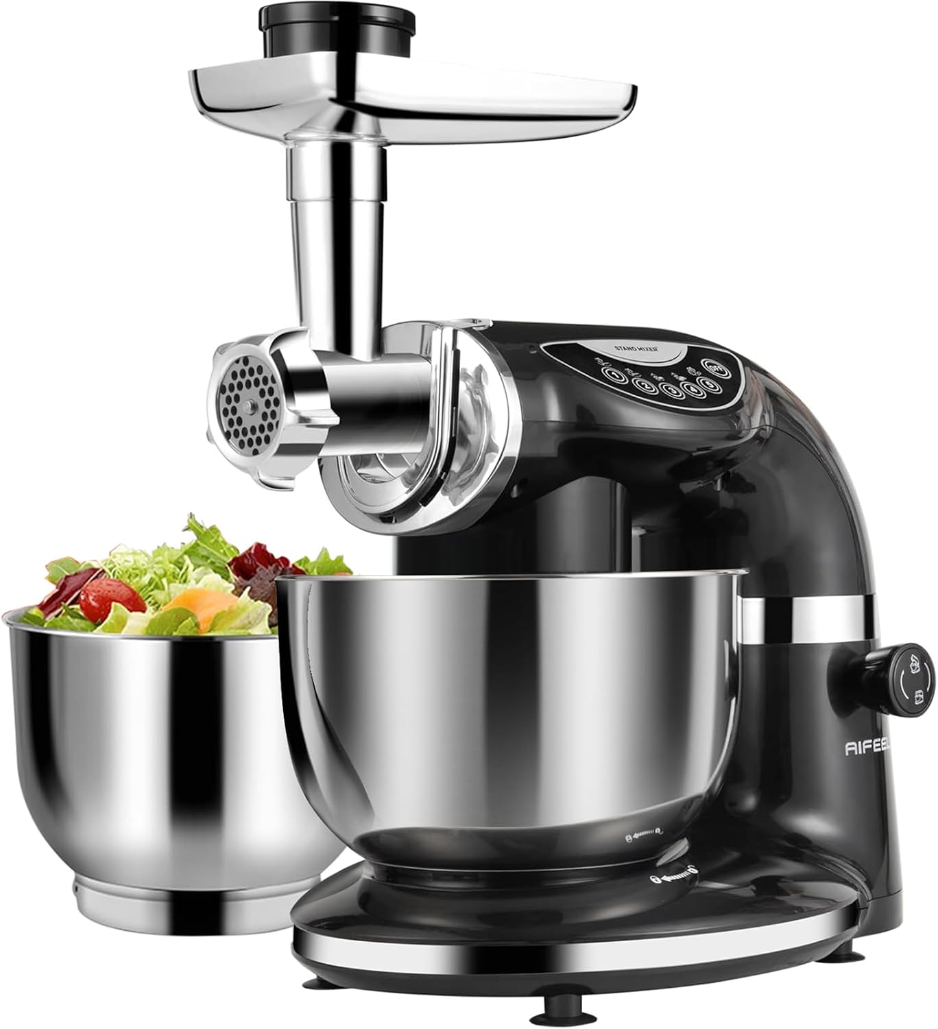 Stand Mixer Bowl - Batedeira Elétrica Preta 85QT 6QT com