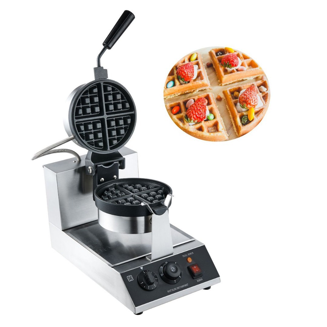 Waffle Iron Belgian - Máquina de Waffle Belga Rotativa com