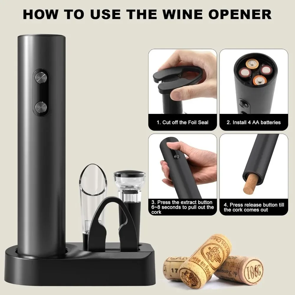 Abridor de vinho elétrico conj - Wine Opener Electric avaliação e preço