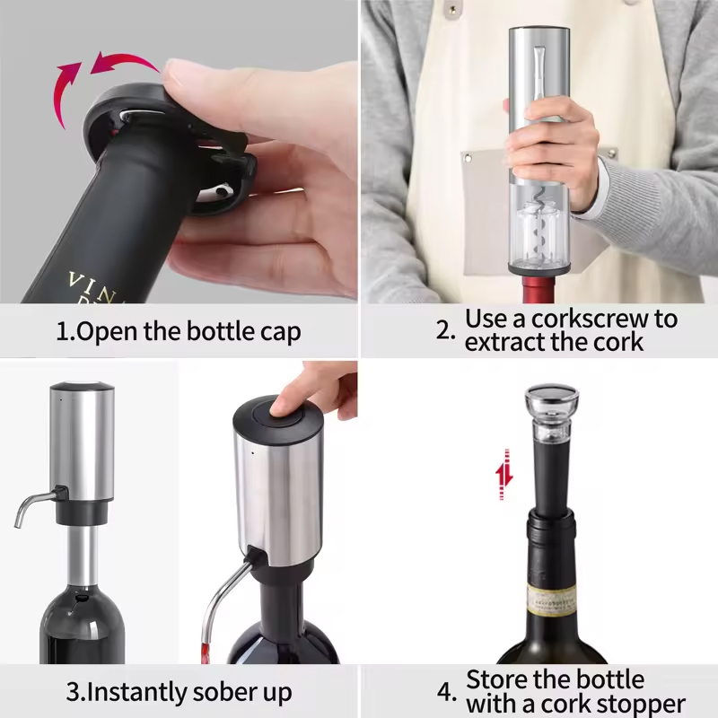 Conjunto Abridor de Vinho Elét - Wine Opener Electric avaliação e preço