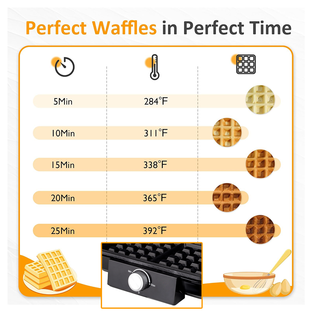 Máquina de waffle belga de 4 f - Waffle Iron Belgian avaliação e preço