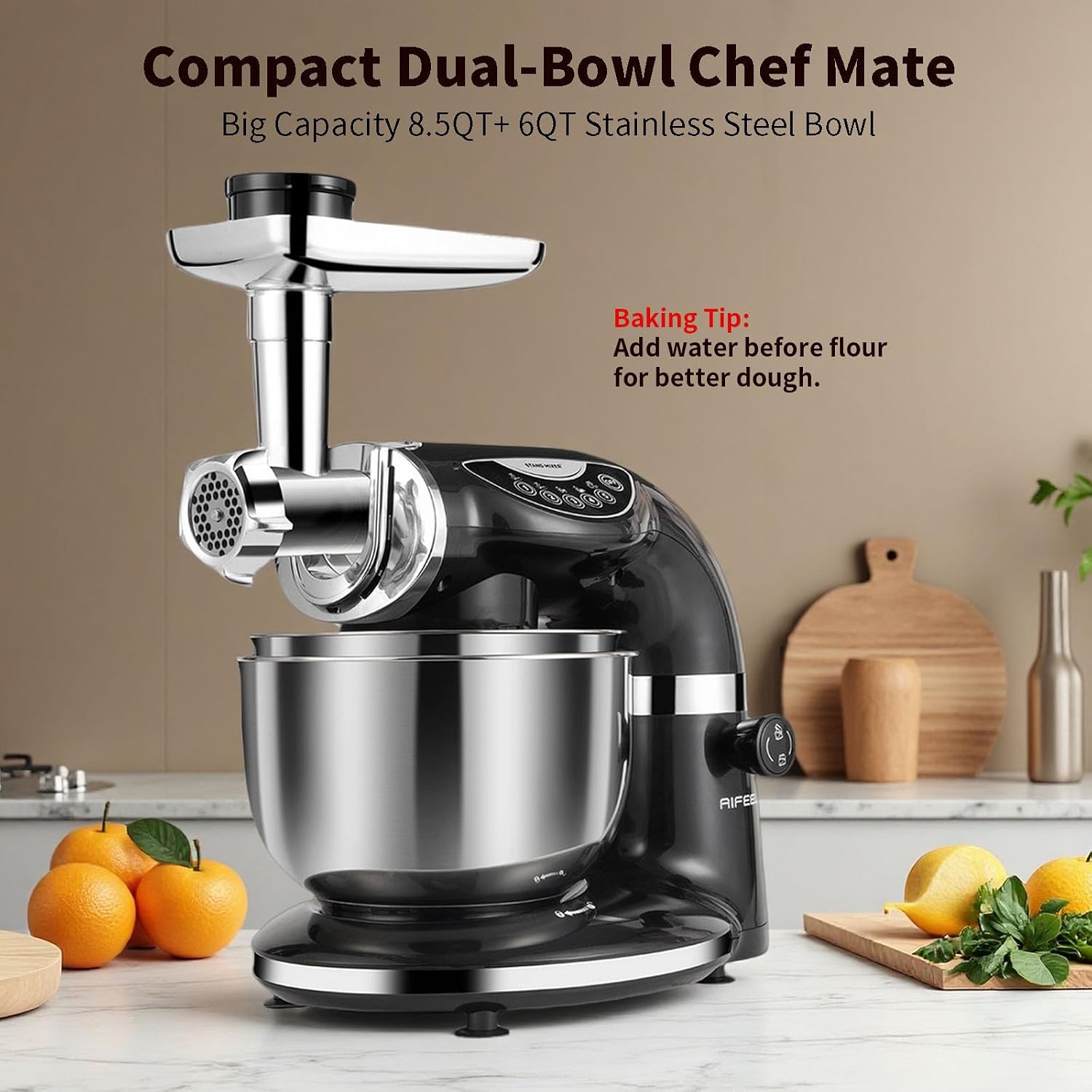 Batedeira Elétrica Preta 85QT  - Stand Mixer Bowl avaliação e preço
