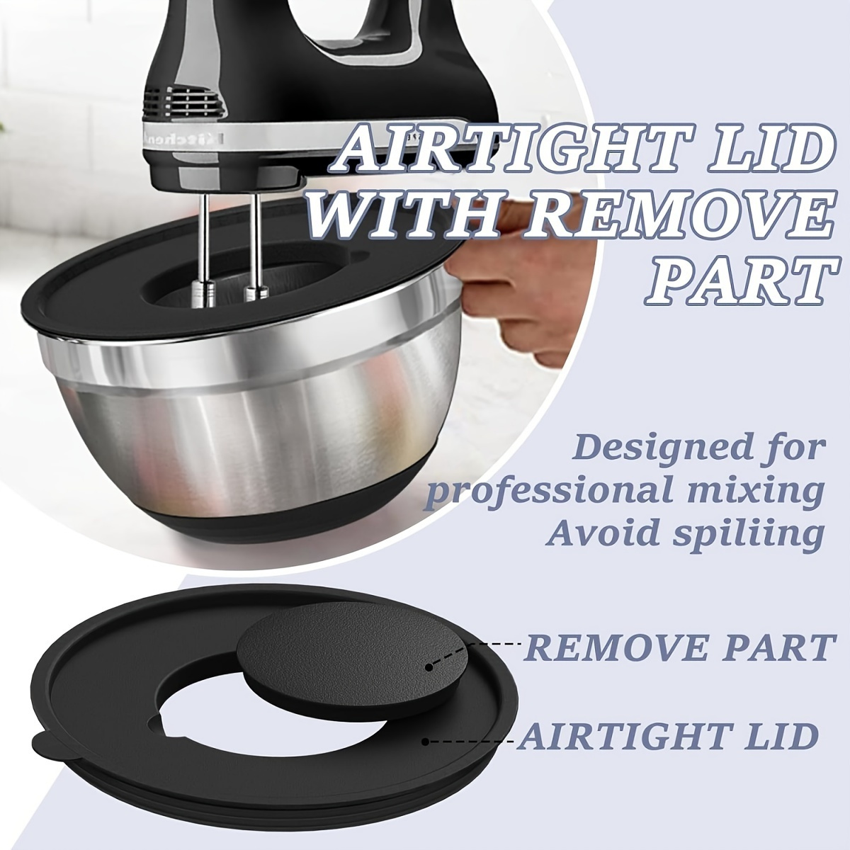 Tigelas de mistura com tampas  - Stand Mixer Bowl avaliação e preço