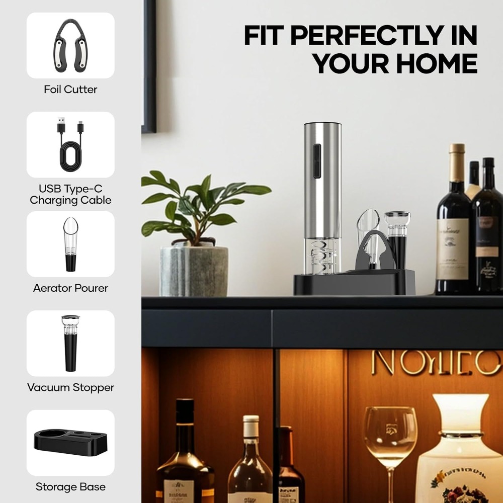 Abridor de Vinho Elétrico USB, - Wine Opener Electric avaliação e preço