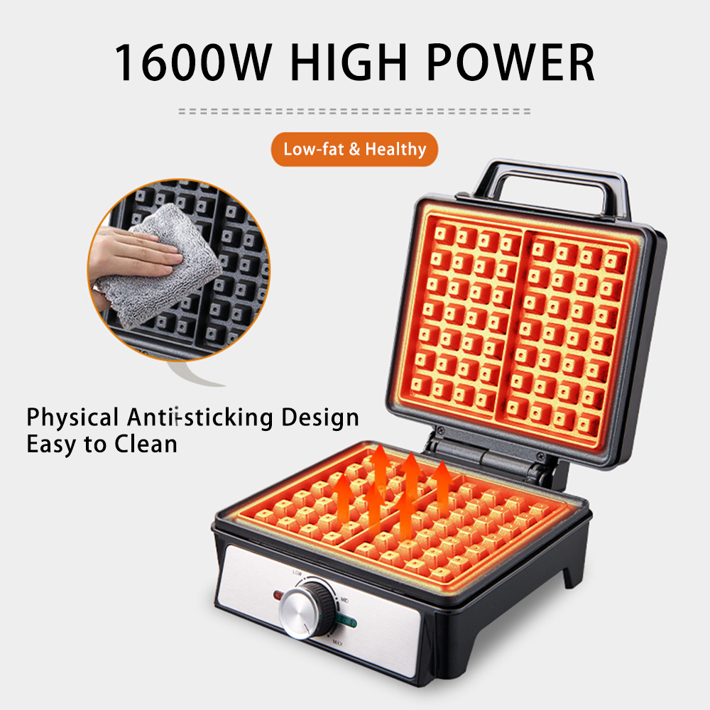 Máquina de waffles 2 fatias te - Waffle Iron Belgian avaliação e preço