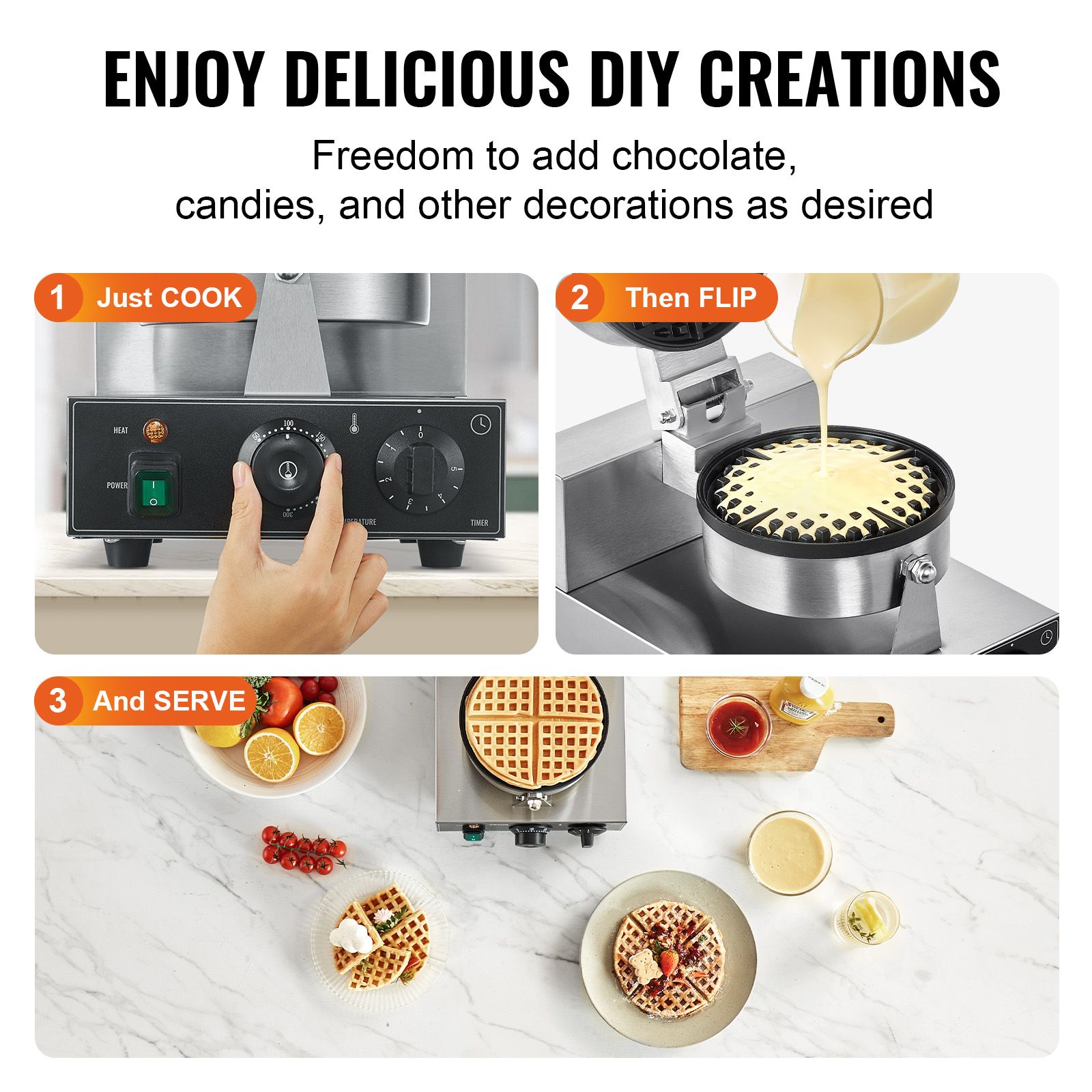 Máquina de Waffle Comercial, 1 - Waffle Iron Belgian avaliação e preço